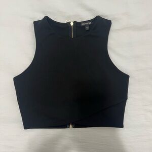 Black Crop Top - Express